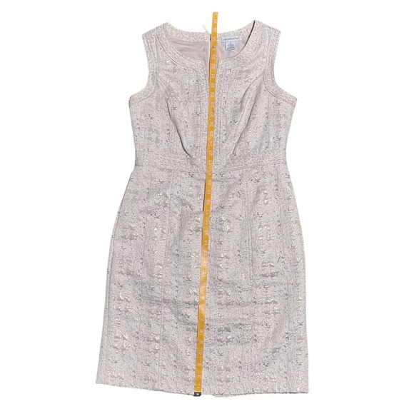 Liz Claiborne White and Gold Jacquard Sheath Dress - Picture 4 of 6